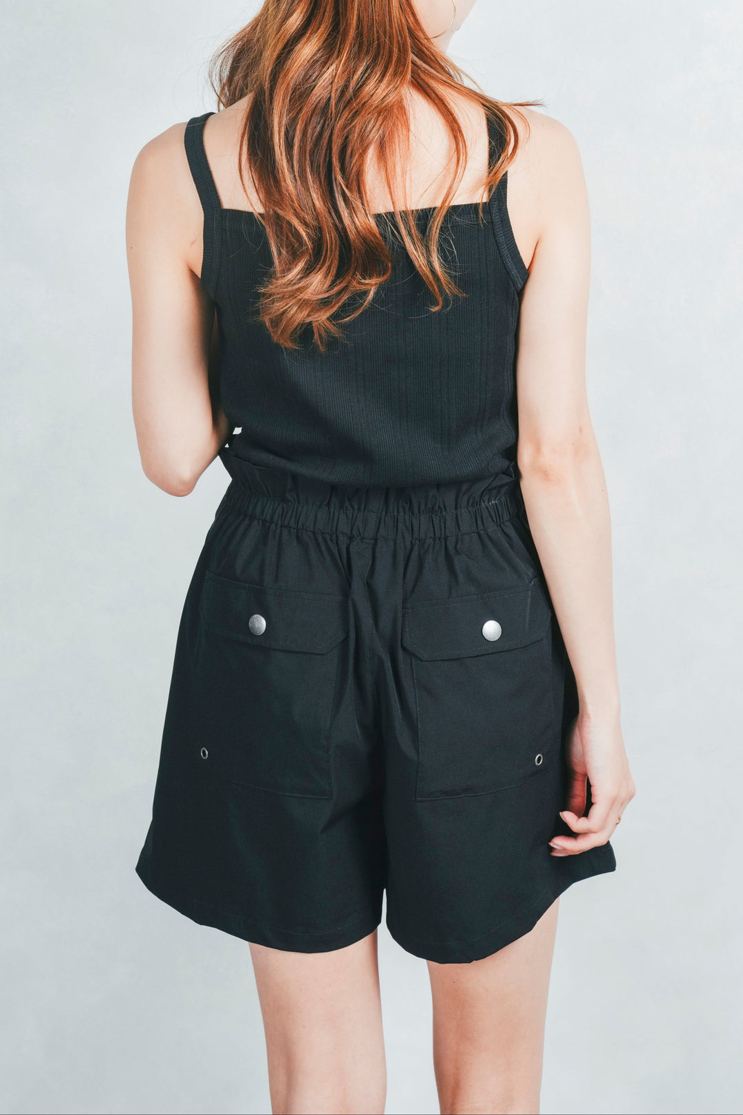2-Way コットンリブキャミ (BLACK)