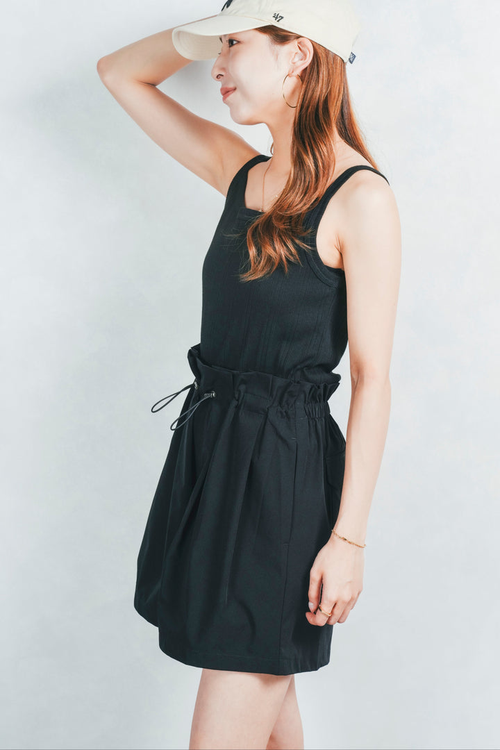 2-Way コットンリブキャミ (BLACK)