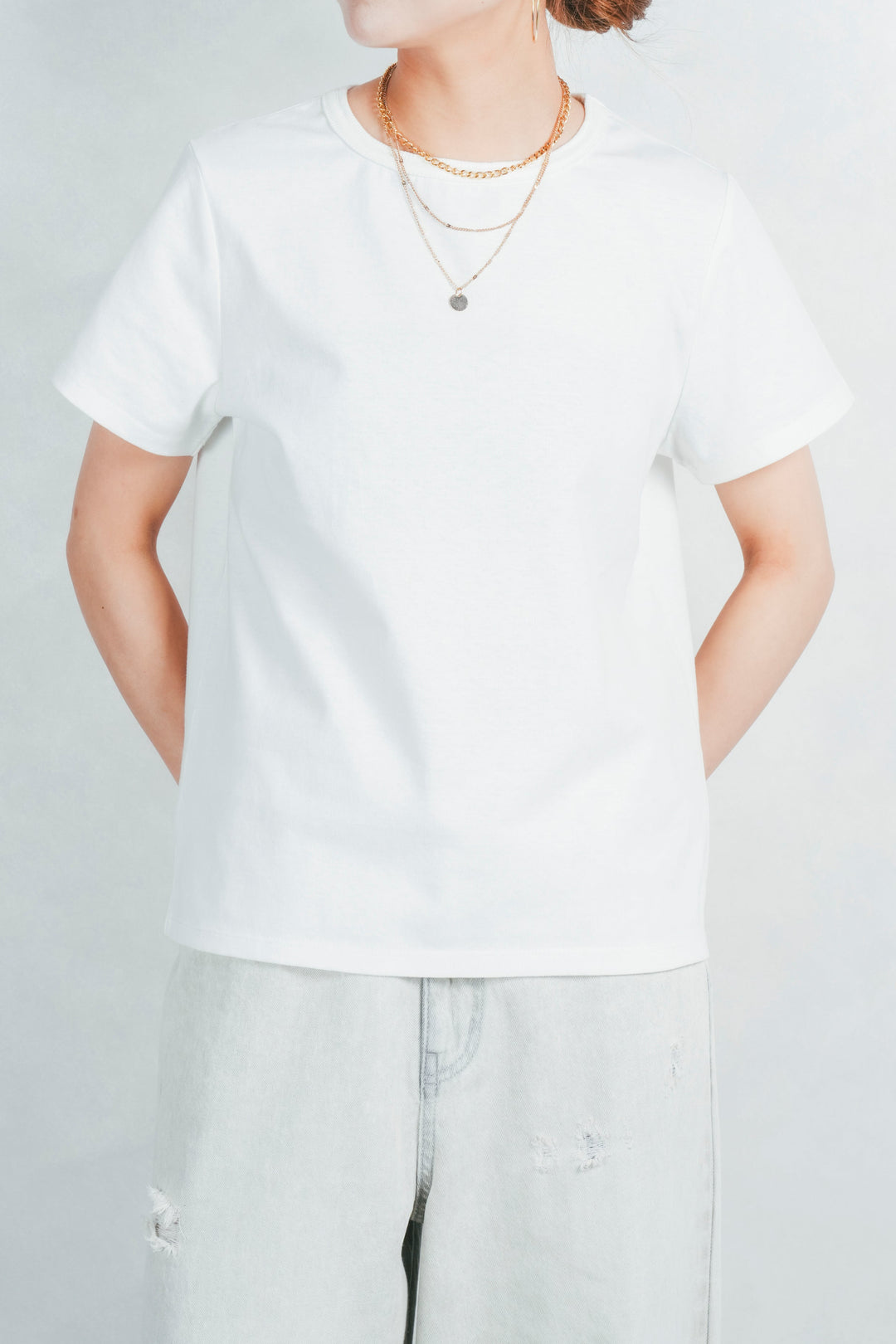 ［SET］USAコットンベーシックT+USAコットンベーシックT（2枚SET）