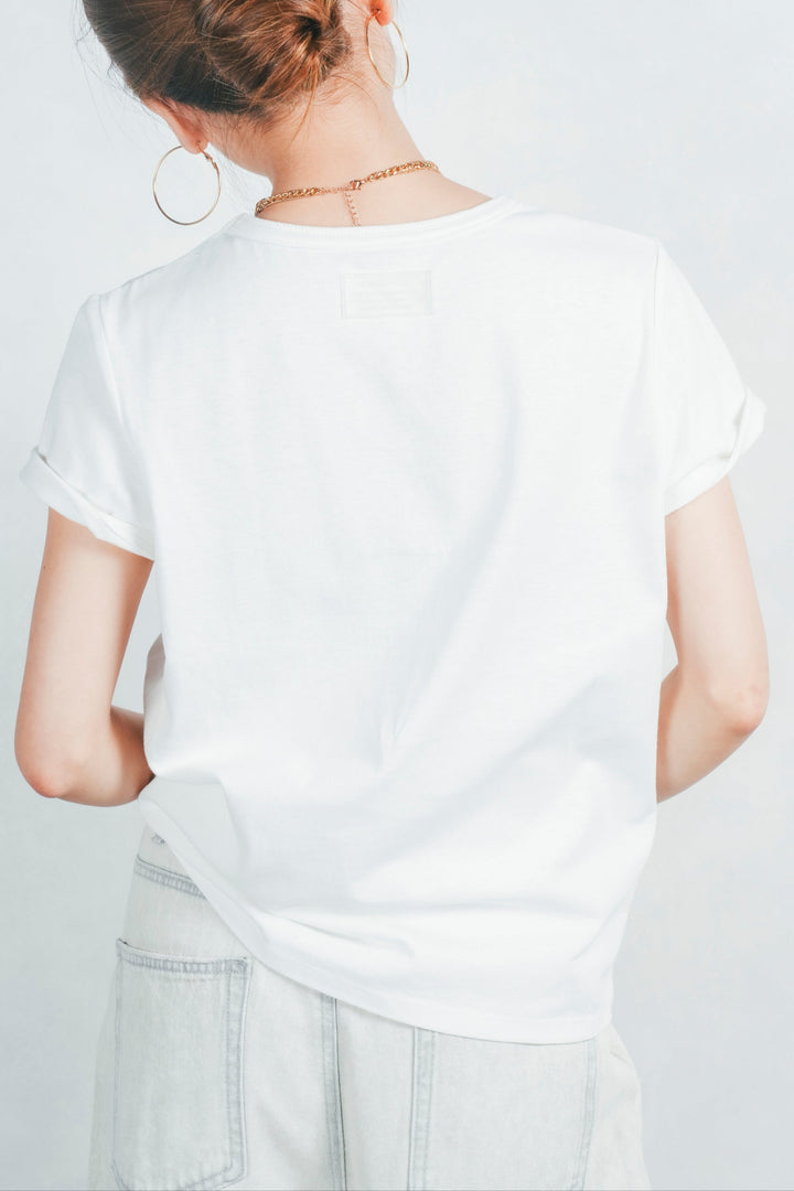 ［SET］USAコットンベーシックT+USAコットンベーシックT（2枚SET）