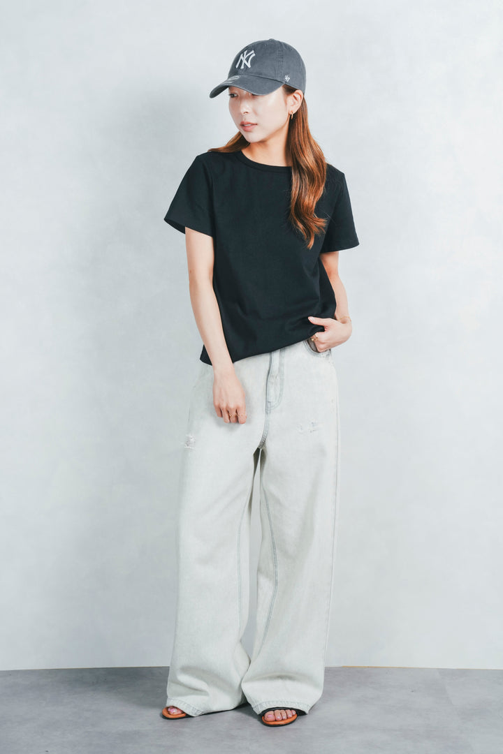 USAコットンベーシックT (BLACK)