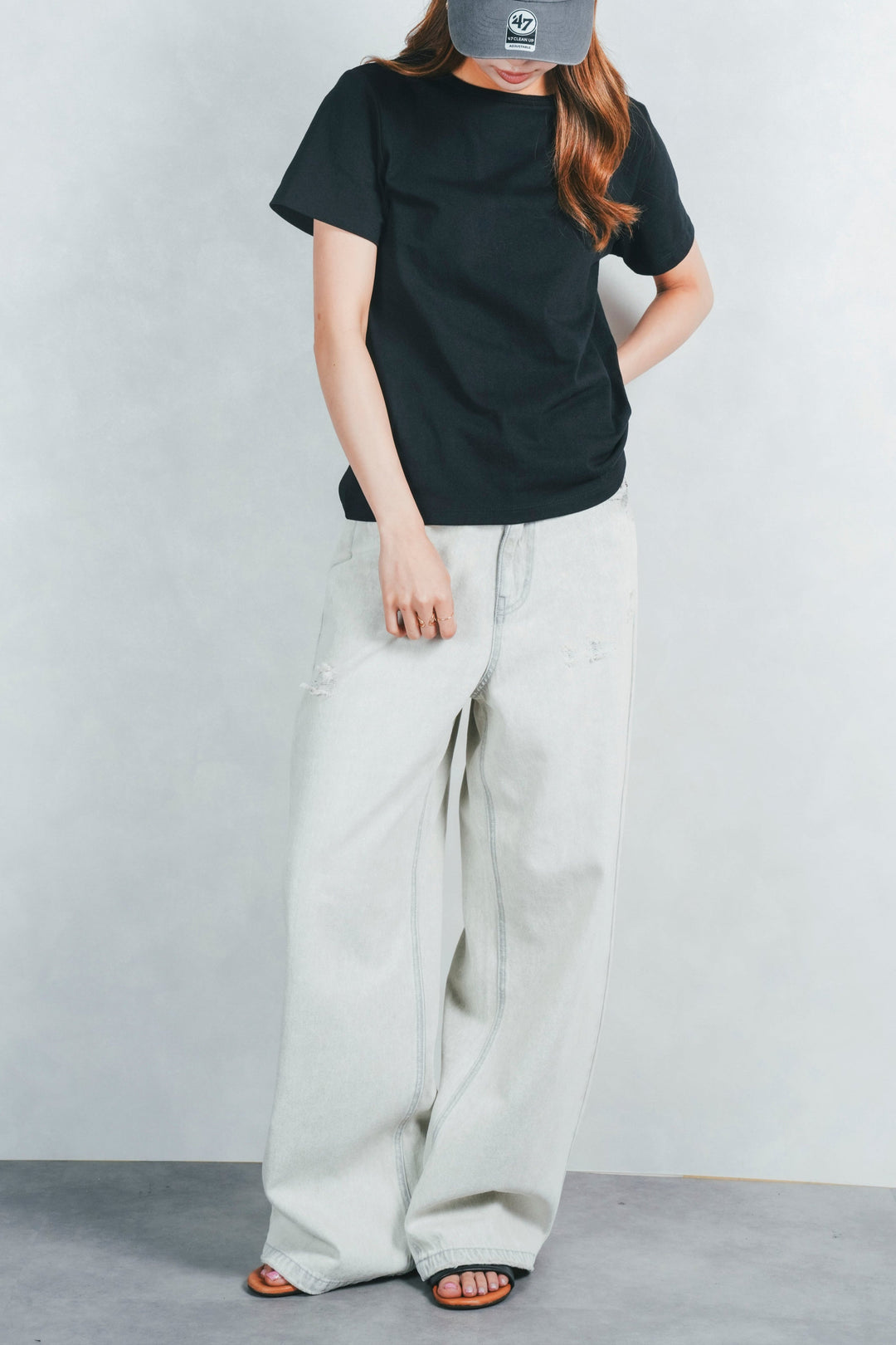 USAコットンベーシックT (BLACK)