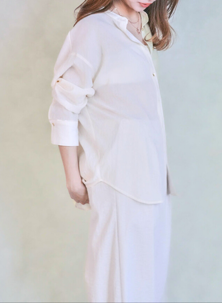 ハイツイストシアールーズシャツ (OFF WHITE)