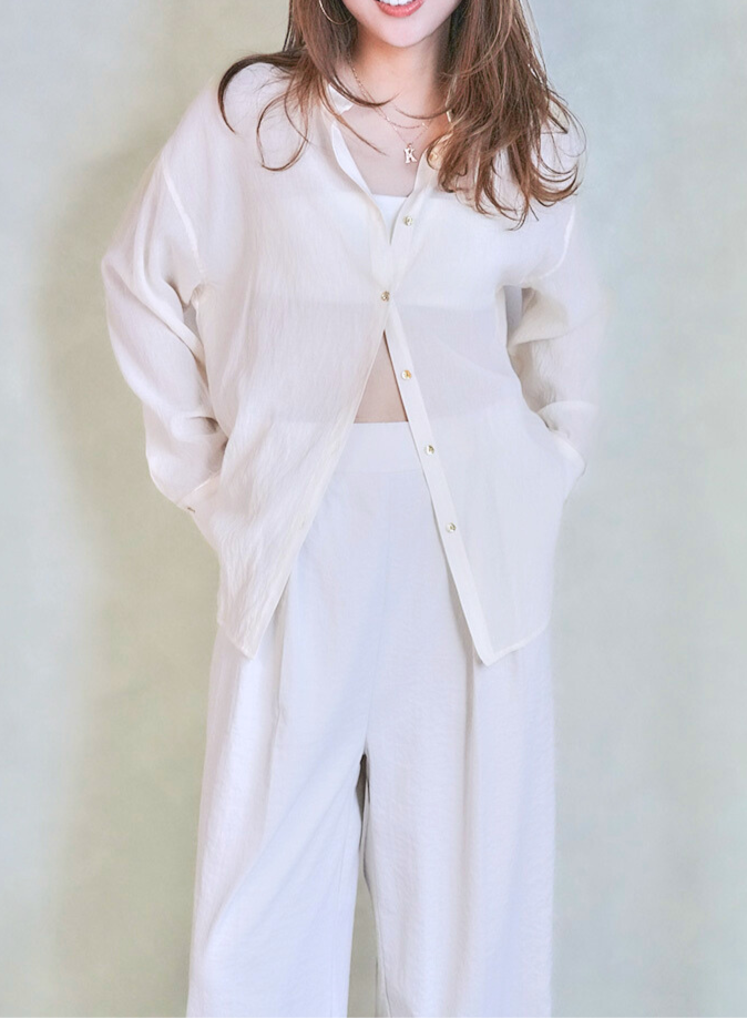 ハイツイストシアールーズシャツ (OFF WHITE)