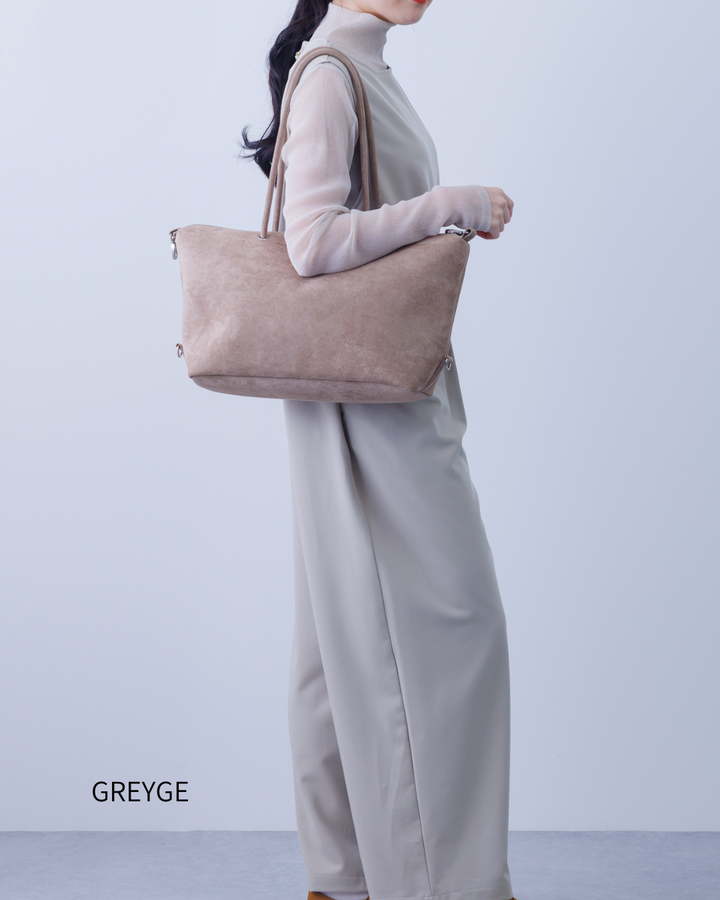 2-Way スウェードトートバッグ（GREIGE）