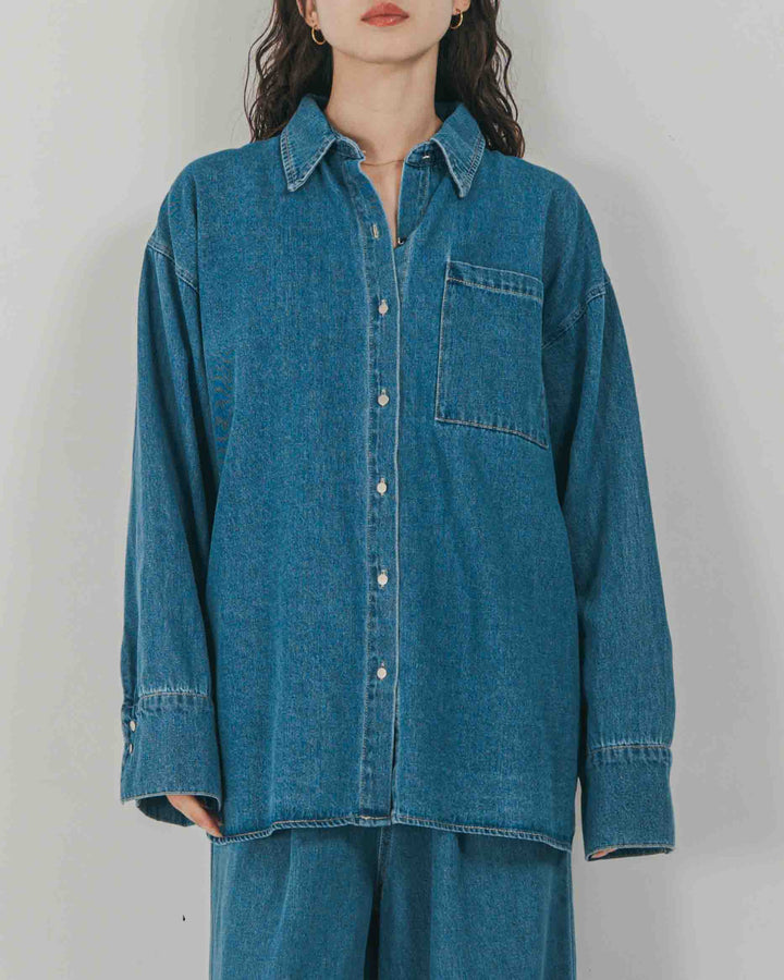 Airy Denim オーバーシャツ