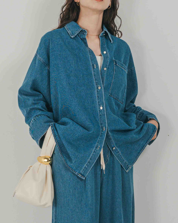 Airy Denim オーバーシャツ