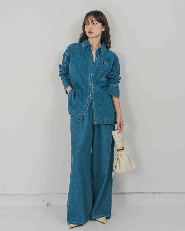 Airy Denim オーバーシャツ
