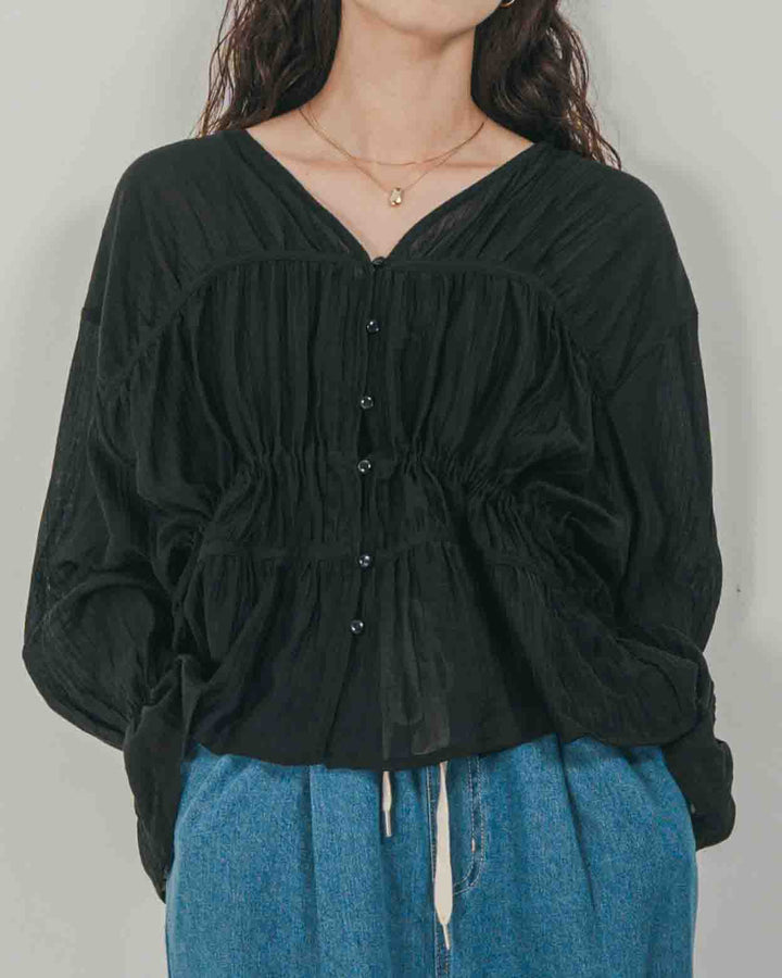 Soft シャーリングブラウス