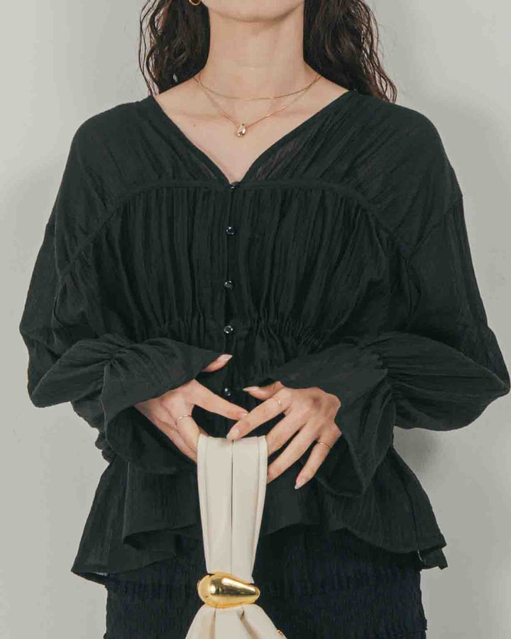 Soft シャーリングブラウス