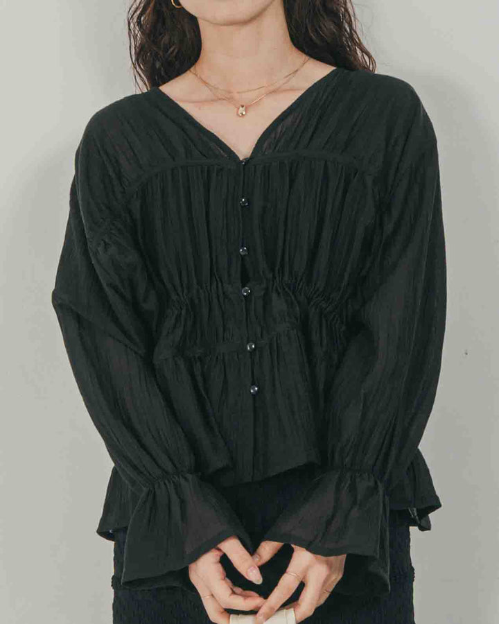 Soft シャーリングブラウス