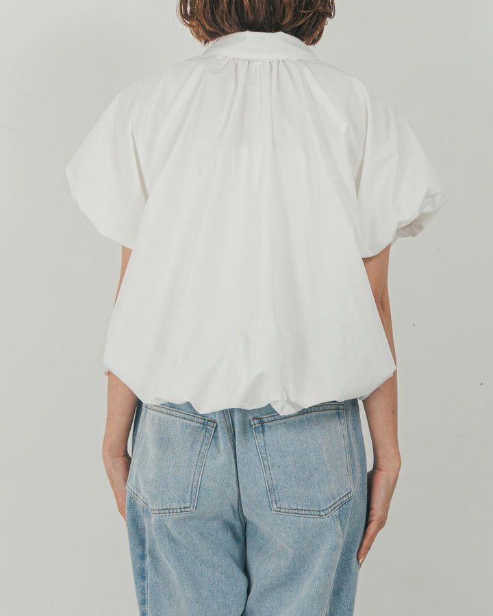 バルーンShirringハーフスリーブシャツ