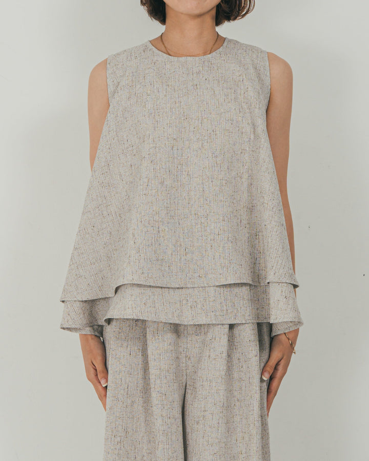 Tweedノースリティアードタンクトップ