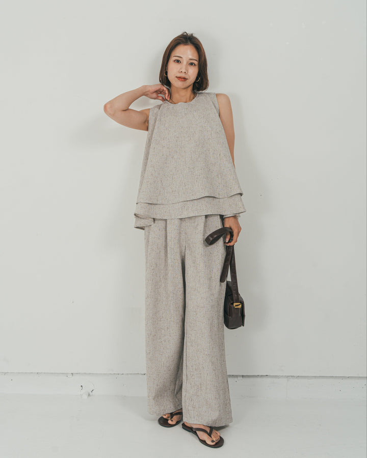 Tweedノースリティアードタンクトップ