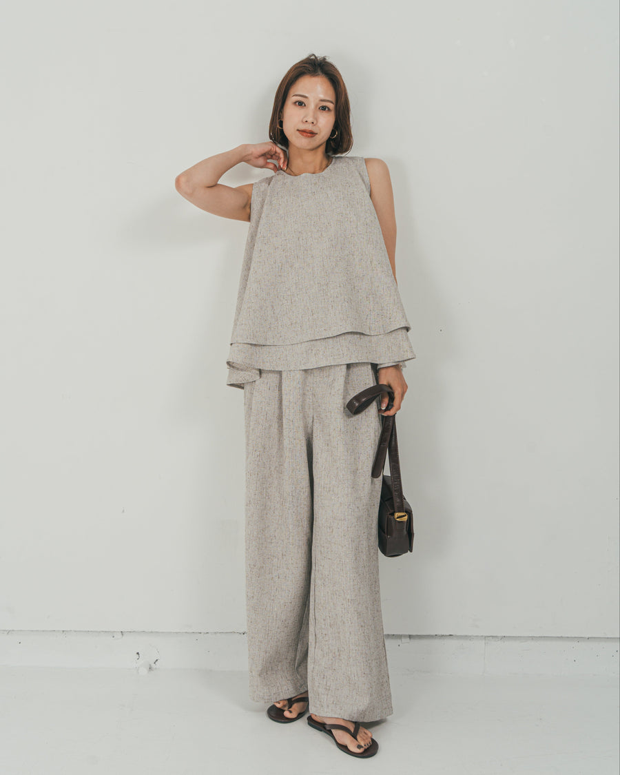 Tweedノースリティアードタンクトップ