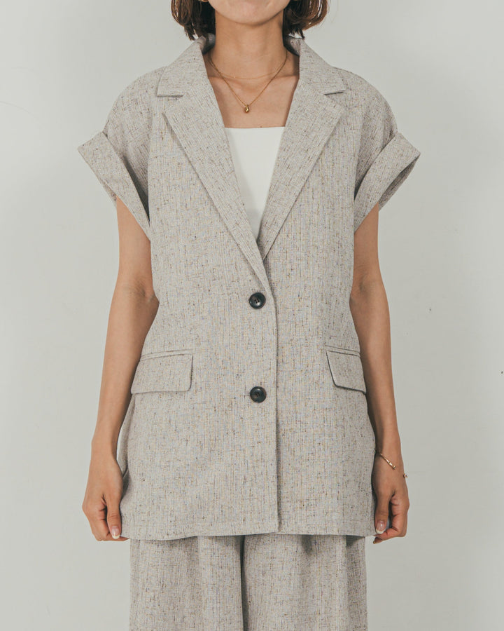 Tweedテイラードジレ