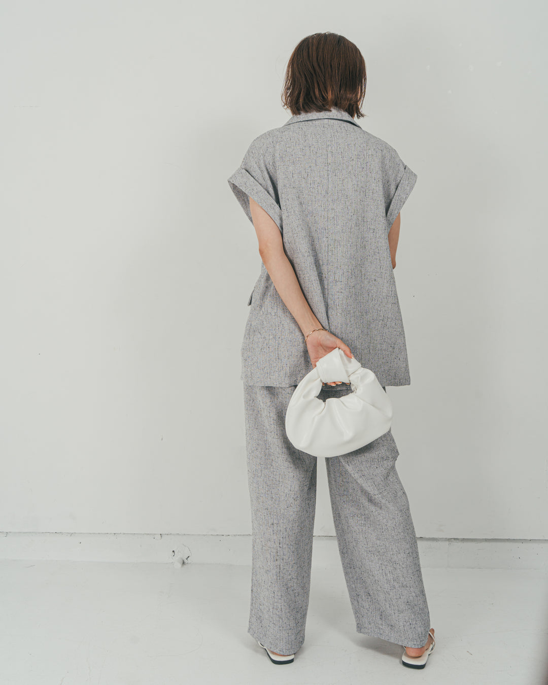 ［SET］Tweedテイラードジレ + Tweedダブルタックパンツ（2SET）