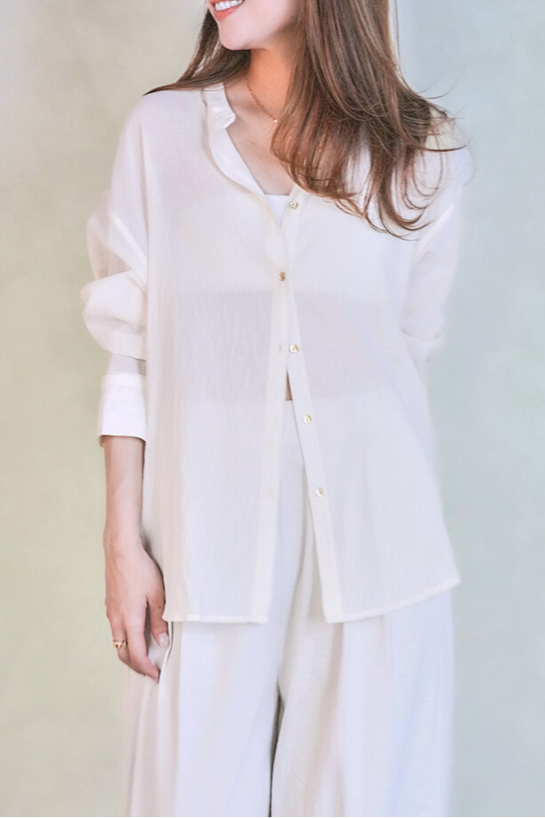 ハイツイストシアールーズシャツ (OFF WHITE)