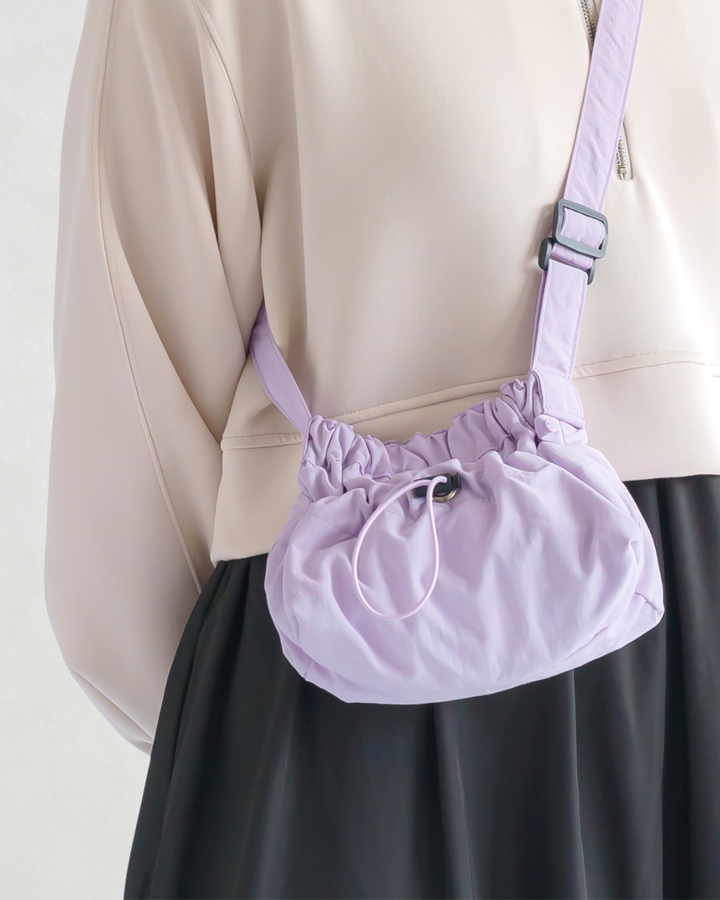ドローストリングMiniショルダー (PURPLE）