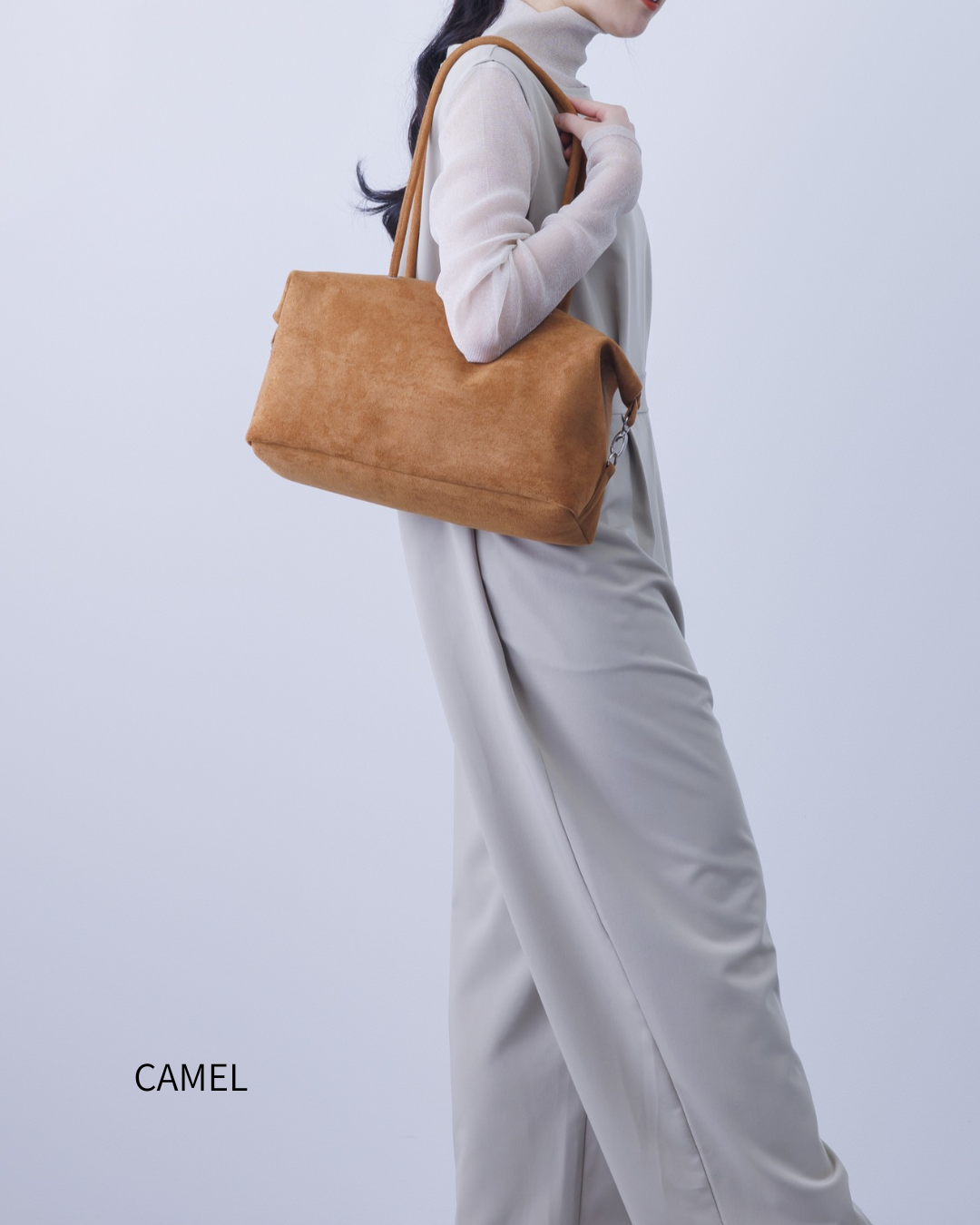 2-Way スウェードトートバッグ（GREIGE）