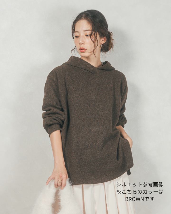 Souffleニットフーディー (BLACK)