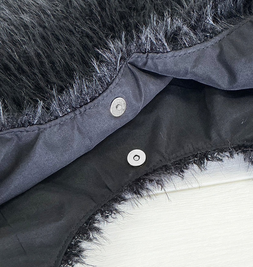 ポーチ付Fairyファーバッグ (BLACK)