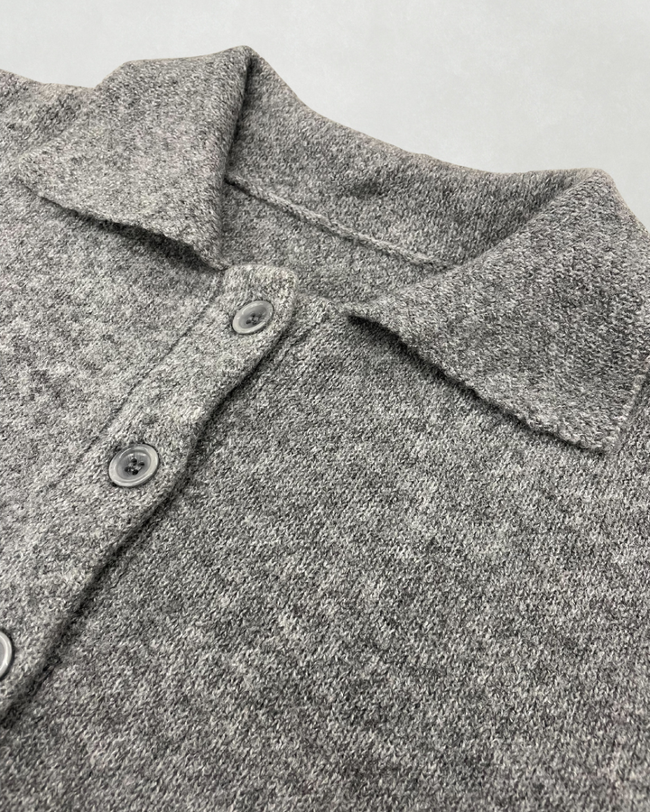 ［SET］Cloudyメランジ襟付きカーディガン+Cloudyメランジクロップドベスト+Cloudyメランジハーフパンツ（3SET）