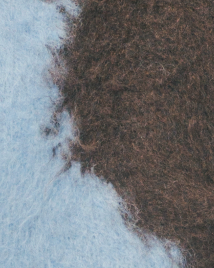 ［SET］ニュアンスグラデーションShaggyニット+センターシーム リラックスワイドデニム（2SET）