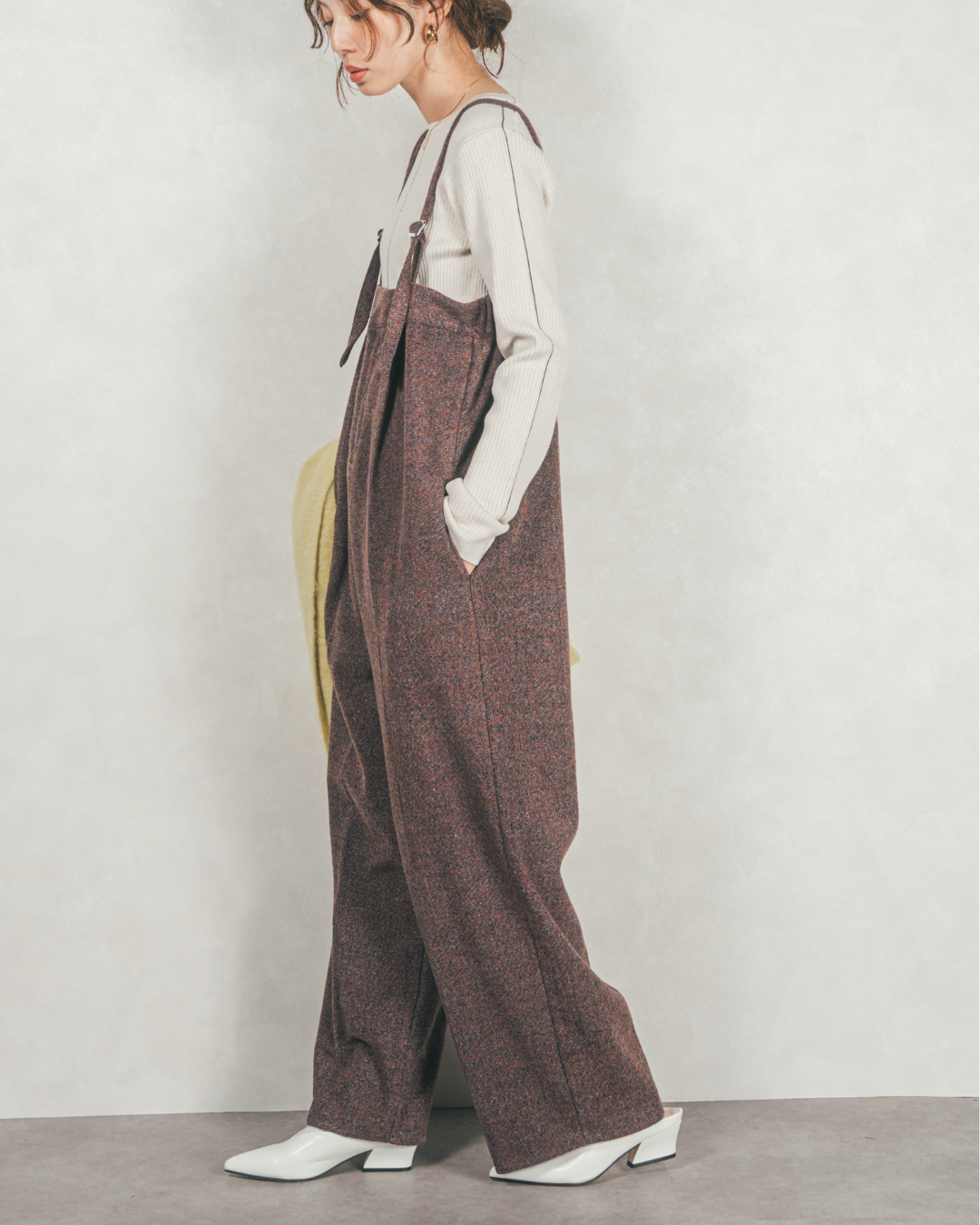 Tweedベロアサロペット (BROWN ORANGE)