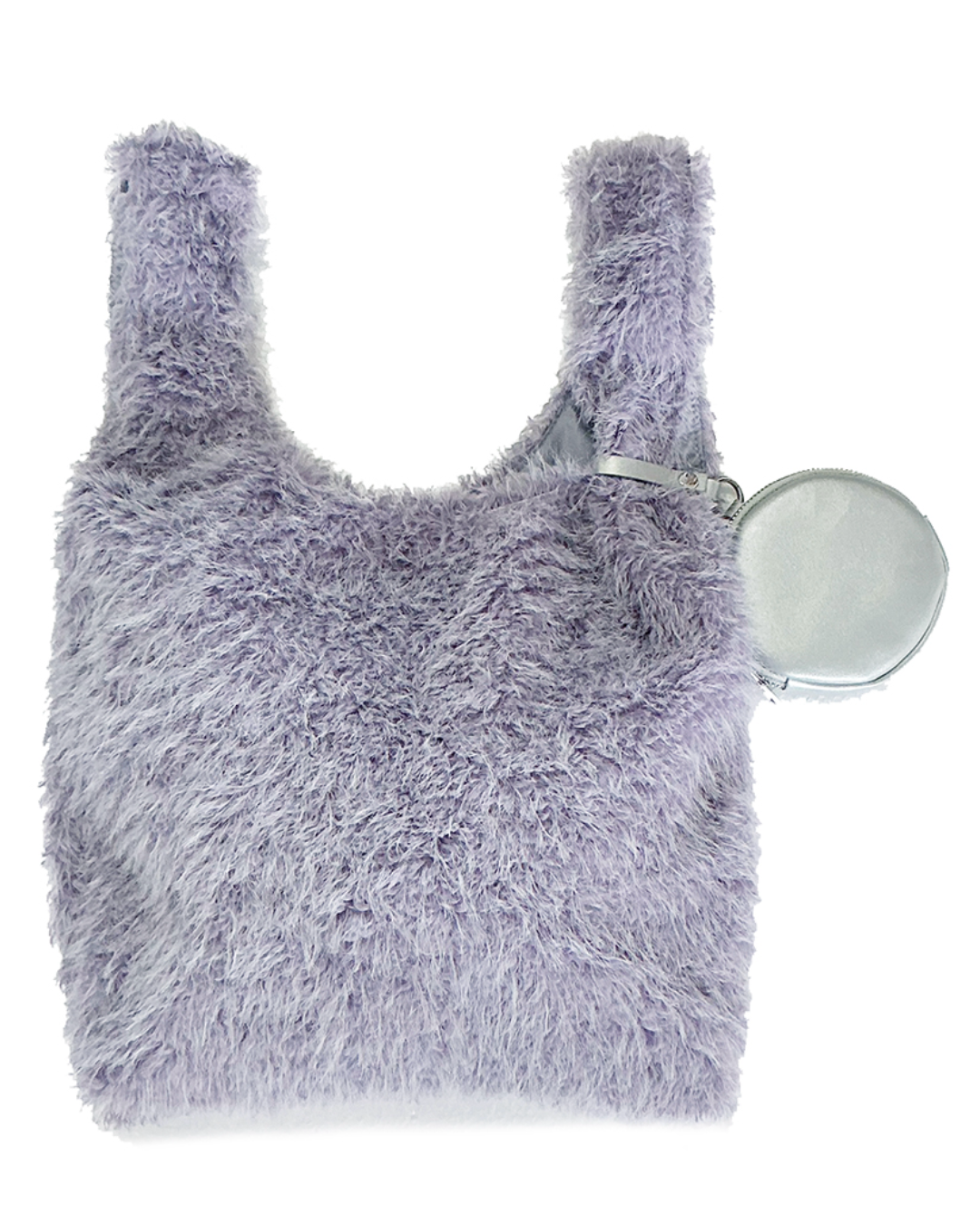 ［SET］ポーチ付Fairyファーバッグ+ボリュームフリンジ Shaggyマフラー（2SET）