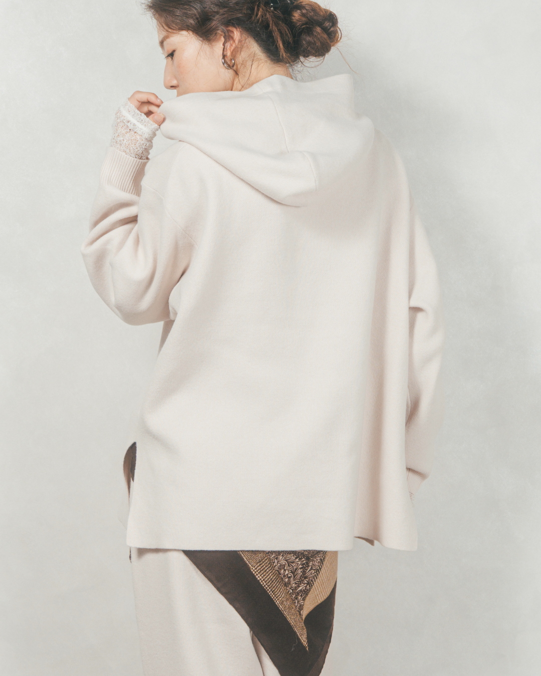 Souffleニットフーディー (IVORY)