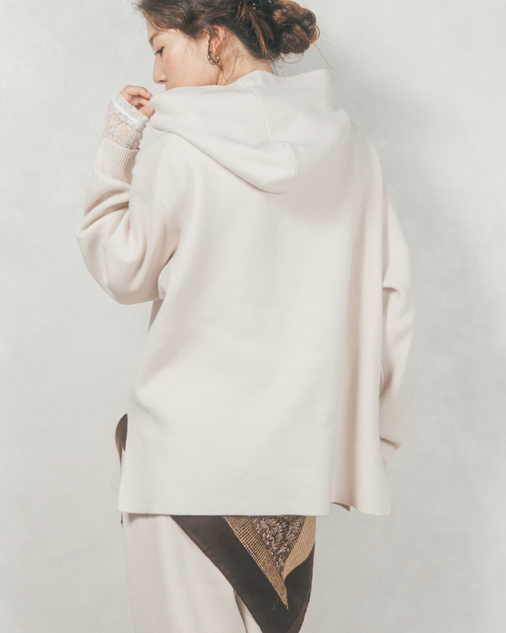 Souffleニットフーディー (IVORY)