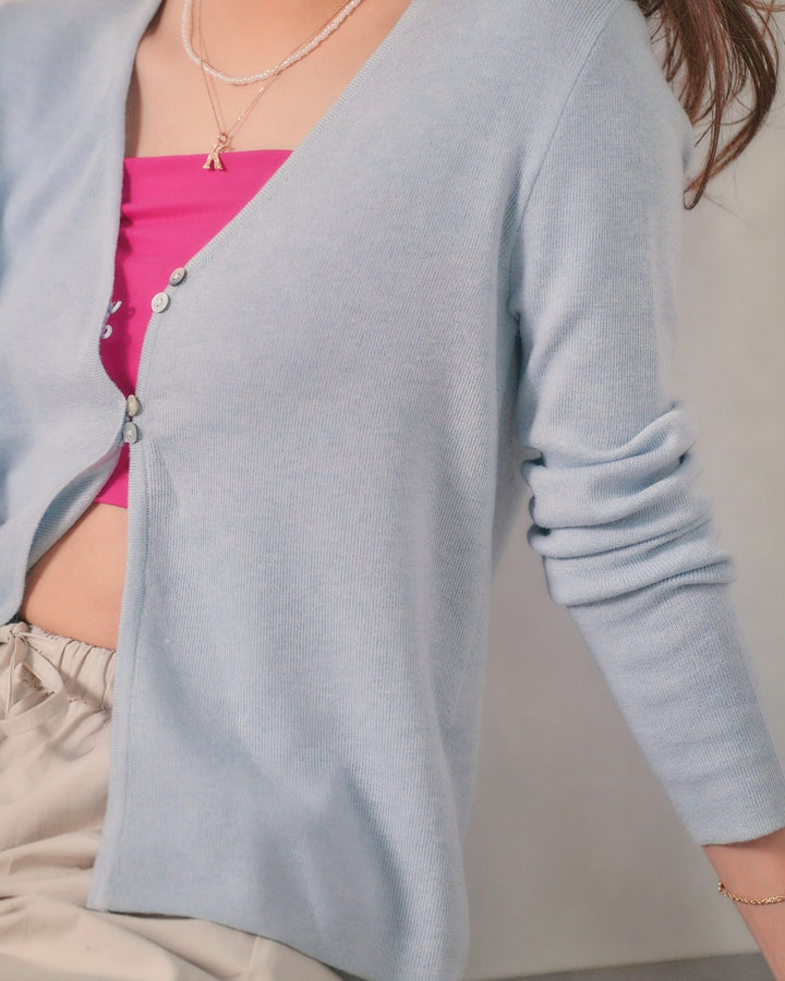 【新品 / キャリー品】ソフトVネックニットカーディガン