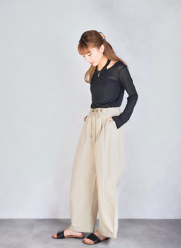 グログランタックパンツ（BEIGE）