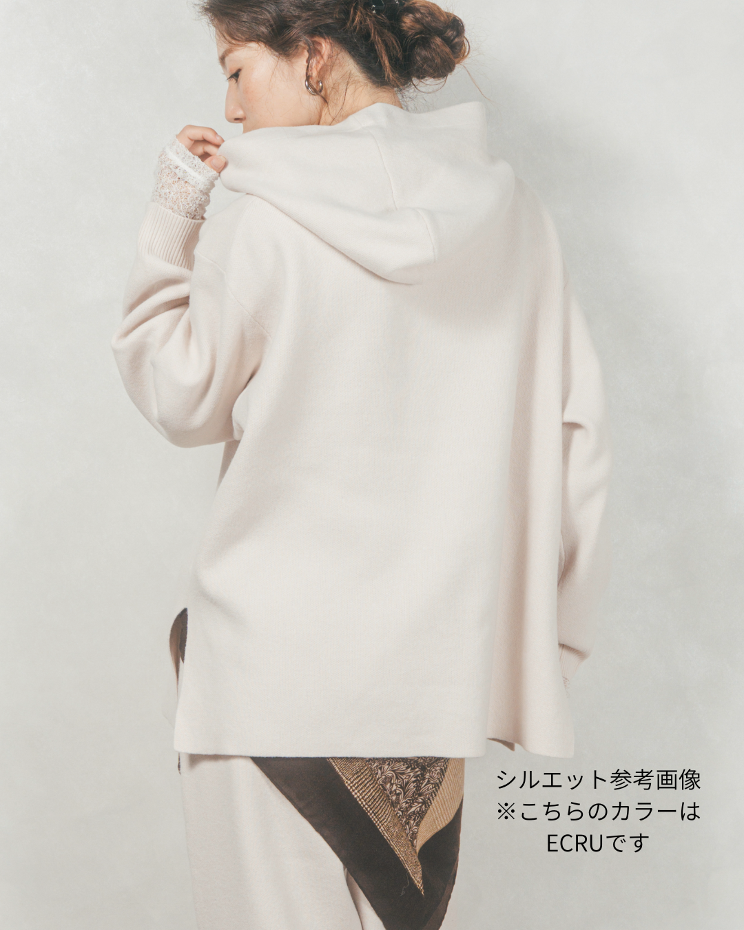 Souffleニットフーディー (BLACK)