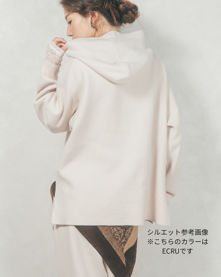 Souffleニットフーディー (BLACK)