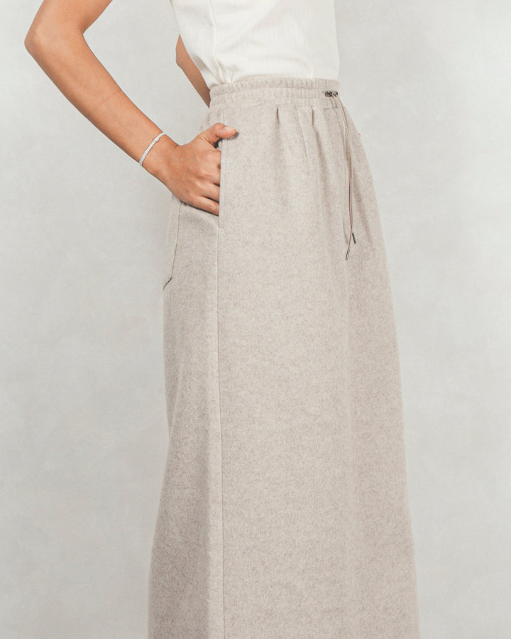 ［SET］Smoothニットソー Vネックプルオーバー+Smoothニットソー Narrowスカート