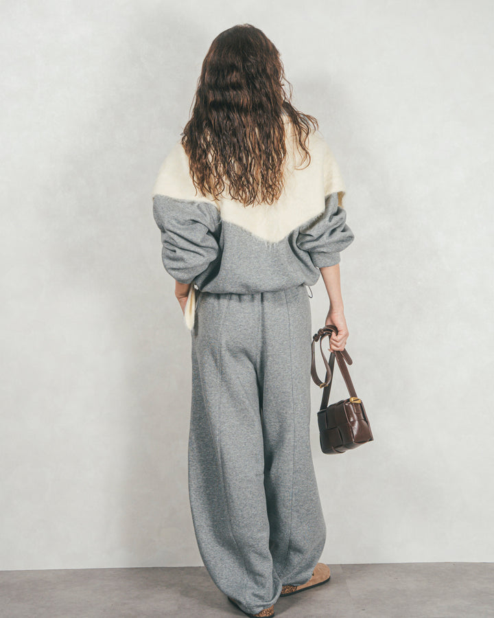 Relax 裏起毛カーブパンツ (CHARCOAL GRAY)