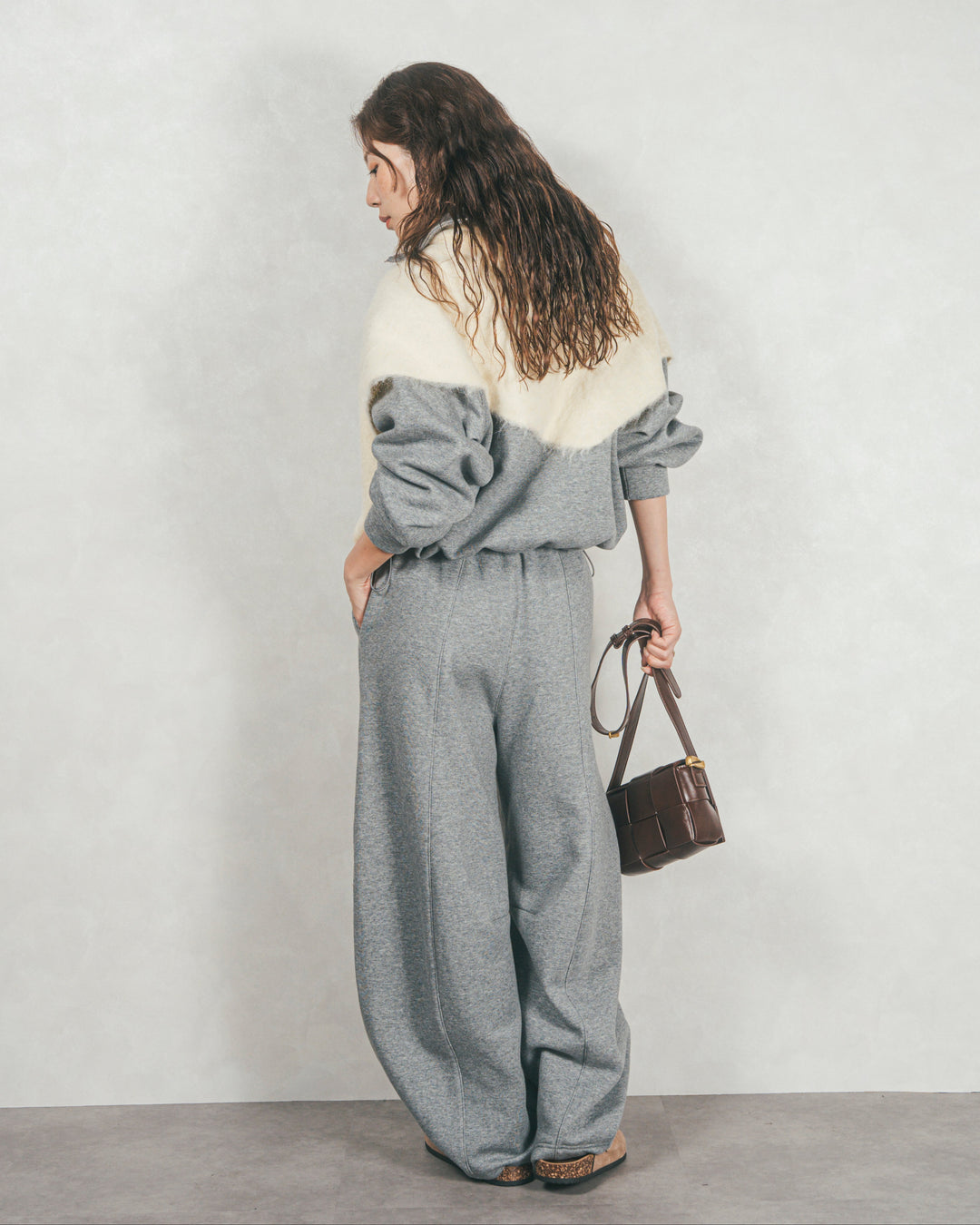 Relax 裏起毛カーブパンツ（GRAY）