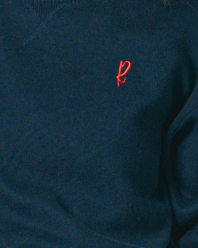 ［SET］スウェットライクロゴ刺繍ニット+Relax 裏起毛カーブパンツ（2SET）