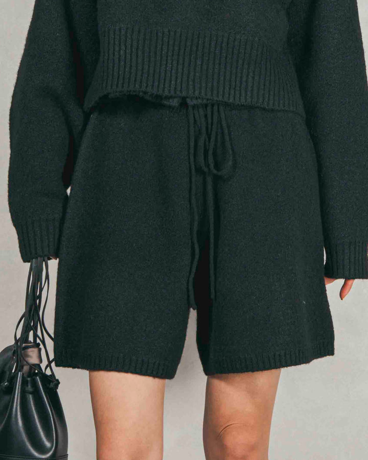 Cloudyメランジハーフパンツ (BLACK)