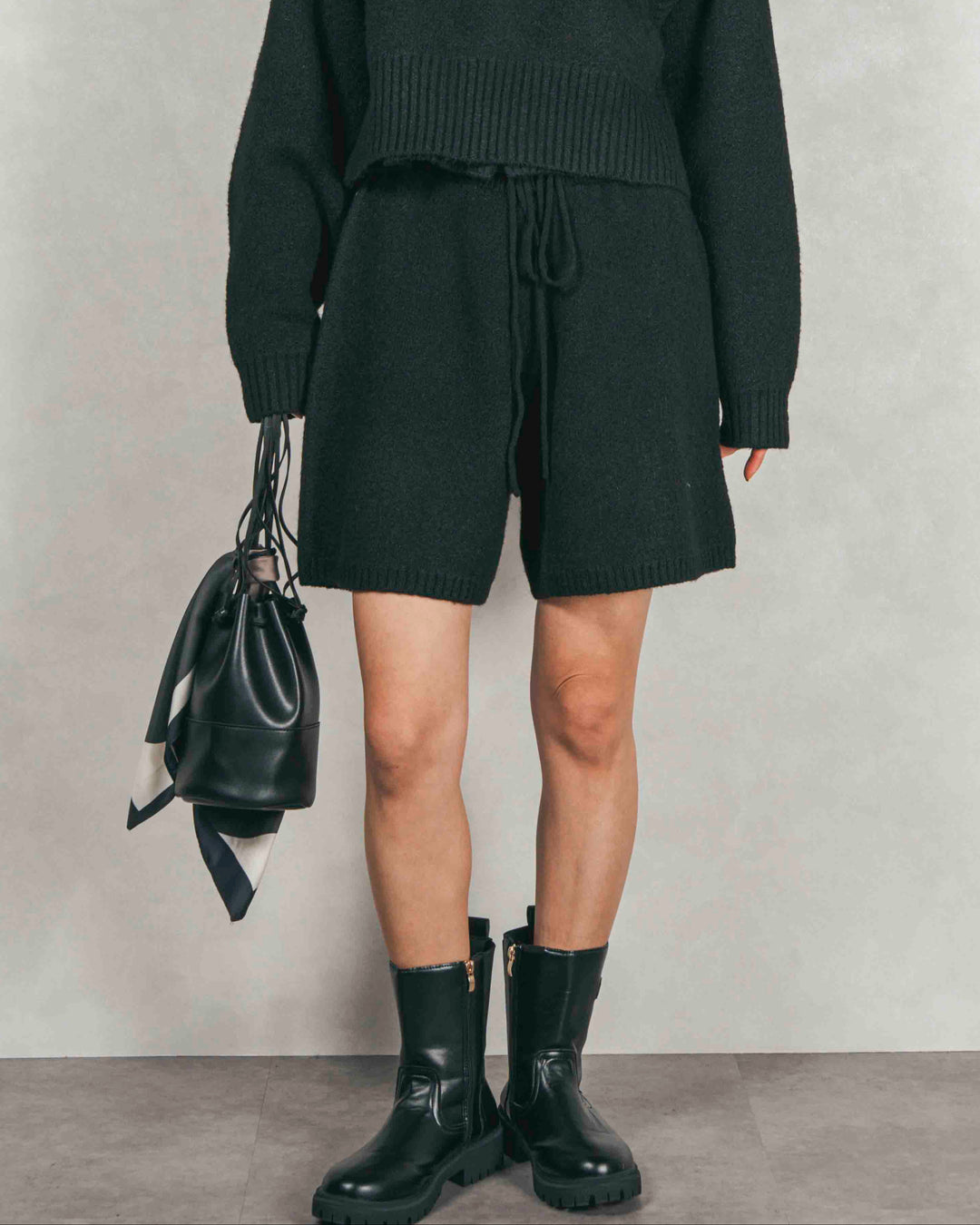 Cloudyメランジハーフパンツ (BLACK)