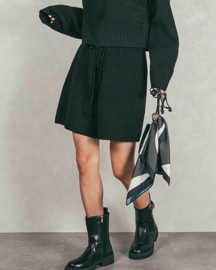 Cloudyメランジハーフパンツ (BLACK)