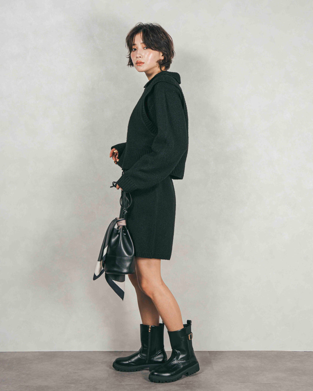 Cloudyメランジハーフパンツ (BLACK)