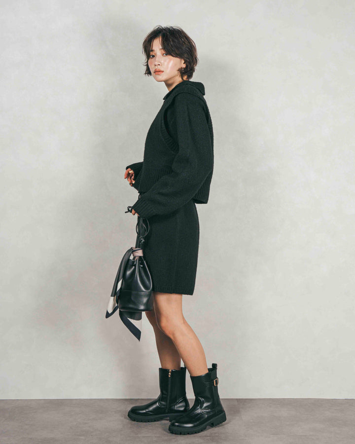 Cloudyメランジハーフパンツ (BLACK)