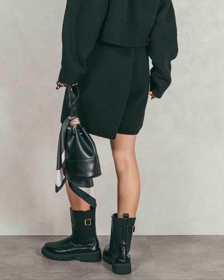 Cloudyメランジハーフパンツ (BLACK)