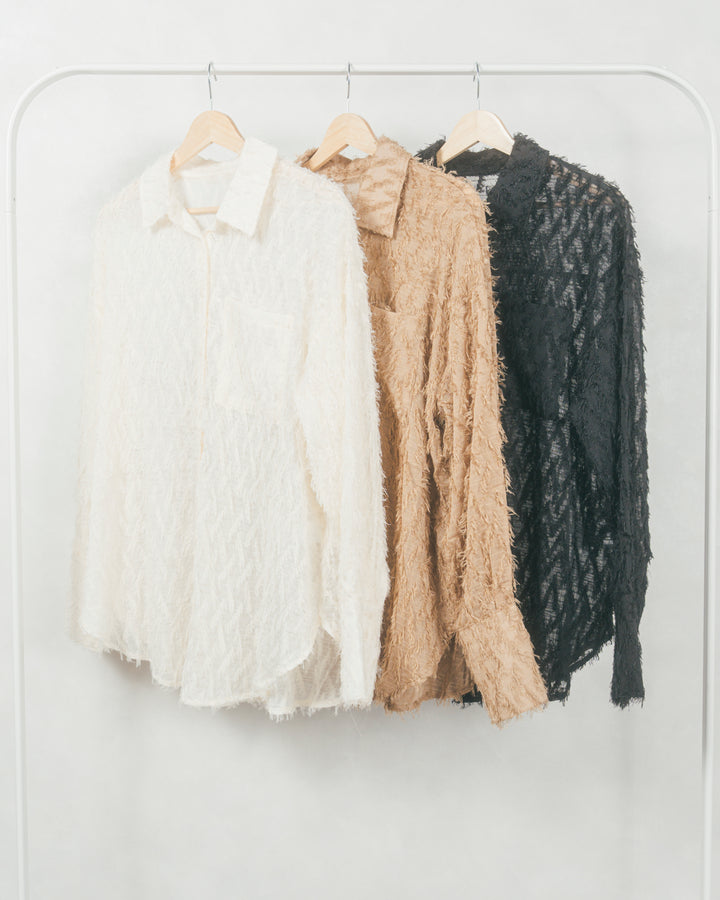 【着回し2枚セット】［SET］フェザータッチシアーオーバーシャツ+フェザータッチシアーオーバーシャツ