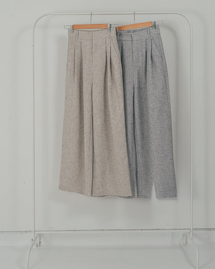 Tweedダブルタックパンツ