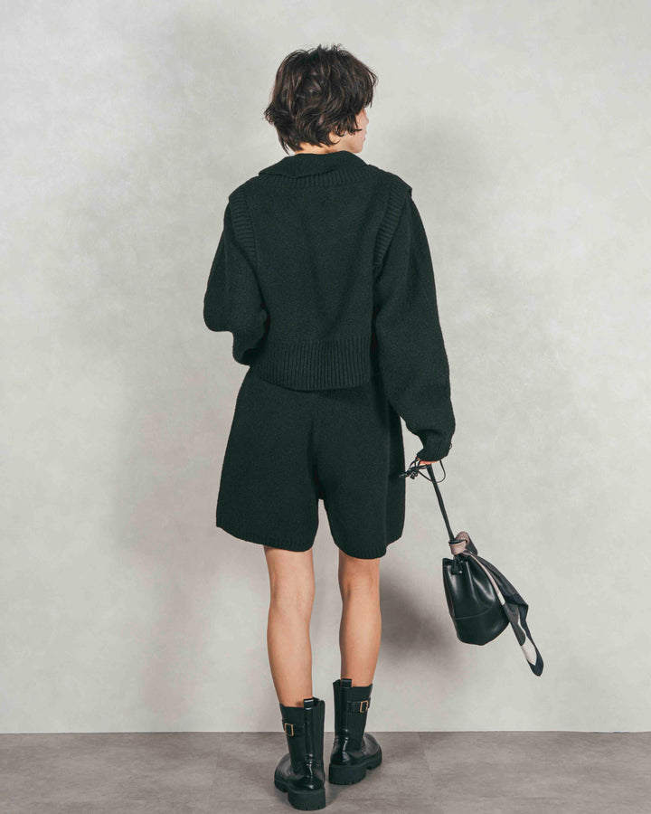 Cloudyメランジハーフパンツ (BLACK)