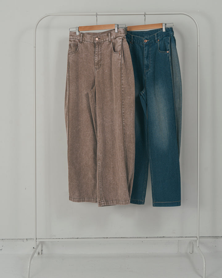 ［SET］Tweedノースリティアードタンクトップ + 10oz サイドタック リラックスデニムパンツ（2SET）